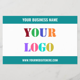 Uw bedrijf Logo Custom Tekst Promotie Flyer