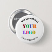 Uw Bedrijf Logo Custom Text Business Button (Voorkant /achterkant)