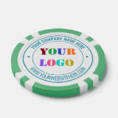 Uw bedrijf Logo Custom Text Business Poker Chips (Enkel)