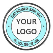 Uw bedrijf Logo Custom Text Hockey Puck Sjabloon (Voorkant)