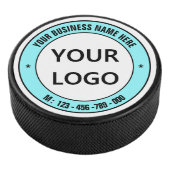 Uw bedrijf Logo Custom Text Hockey Puck Sjabloon (3/4)