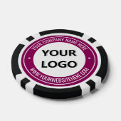 Uw bedrijf Logo Custom Text Poker Chips Sjabloon (Enkel)