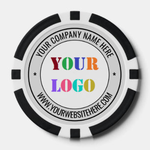 Uw bedrijf Logo Custom Text Poker Chips voorbeeld