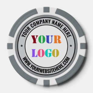 Uw bedrijf Logo Custom Text Poker Chips voorbeeld