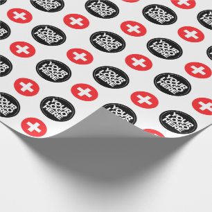 Uw bedrijf Logo Custom Zwitserland Cadeaupapier