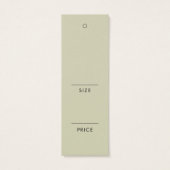 Uw bedrijf Logo Elegant Kleding Prijs Label Mini Visitekaartjes (Achterkant)