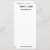 Uw bedrijf Logo en aangepaste tekst Business Menu (Voorkant / Achterkant)