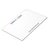 Uw bedrijf Logo en aangepaste tekst Business Notit Notitieblok (Schuin)