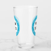 Uw bedrijf Logo en aangepaste tekst glas Sjabloon (Rechts)