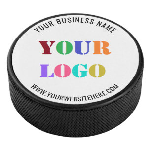 Uw Bedrijf Logo en Aangepaste Tekst Hockey Puck