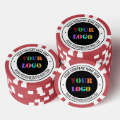 Uw bedrijf Logo en aangepaste tekst poker chips (Opstapeling)