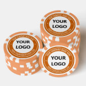 Uw bedrijf Logo en aangepaste tekst poker chips (Opstapeling)