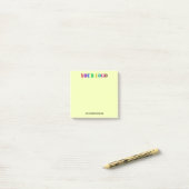 Uw Bedrijf Logo en Aangepaste Tekst Sticky Notes (Op bureau)