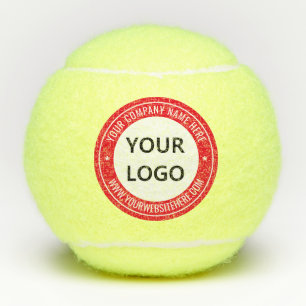 Uw bedrijf Logo en aangepaste tekst tennisballen