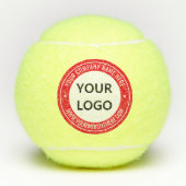 Uw bedrijf Logo en aangepaste tekst tennisballen (Voorkant)