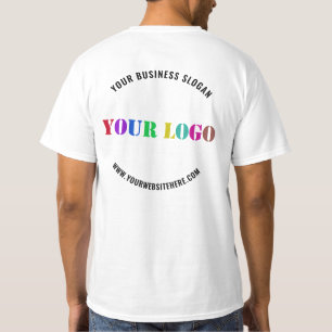 Uw Bedrijf Logo en Custom Text Business T-Shirt