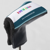 Uw Bedrijf Logo en Custom Text Golf Head Hoesje Golfheadcover (3/4 voorkant)