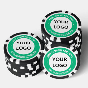 Uw Bedrijf Logo en Tekst Bedrijf Poker Chips