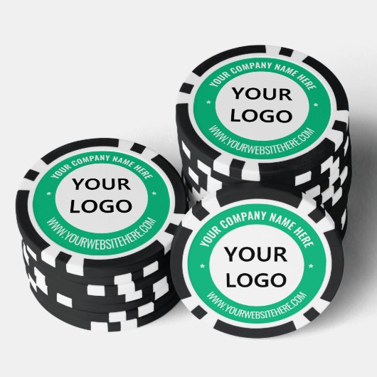 Uw Bedrijf Logo en Tekst Bedrijf Poker Chips (Opstapeling)