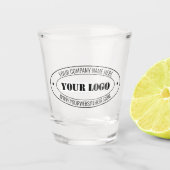 Uw bedrijf Logo en tekst bedrijf Shot Glass Shot Glas (Voorkant)