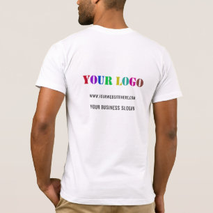 Uw bedrijf Logo en tekst T-shirt voorbeeld