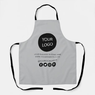Uw bedrijf Logo en tekstbedrijf Branded Grey Schort