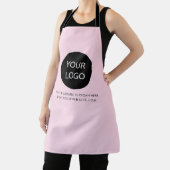 Uw bedrijf Logo en tekstbedrijf Branded Pink Schort (Insitu)