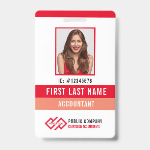 Uw bedrijf Logo Foto Naam ID Badge