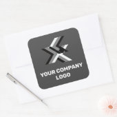 UW BEDRIJF LOGO, gepersonaliseerd Vierkante Sticker (Envelop)