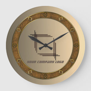 UW BEDRIJF LOGO, gepersonaliseerd, voeg jouw tekst Grote Klok