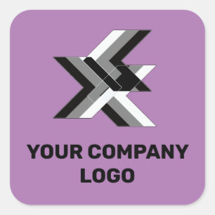 UW BEDRIJF LOGO, gepersonaliseerde vierkant sticke Vierkante Sticker