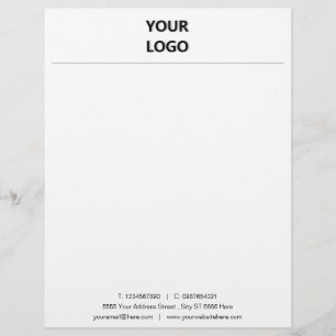 Uw bedrijf Logo Letterhead Sjabloon met QR-code Briefhoofd