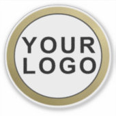 Uw Bedrijf Logo Merk Waterfles Sticker (Voorkant)