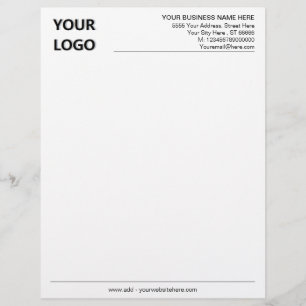 Uw bedrijf Logo Naam Info Letterhead Sjabloon Briefhoofd