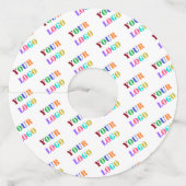 Uw bedrijf Logo Photo Business Wijnglas Label (Achterkant)