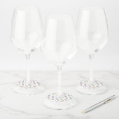 Uw bedrijf Logo Photo Business Wijnglas Label (Set)