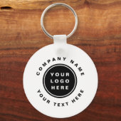 Uw bedrijf Logo QR Code Bedrijfsbedrijf Sleutelhanger (Voorkant)