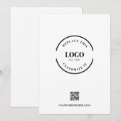Uw bedrijf logo QR code website promotie Kaart (Voorkant / Achterkant)