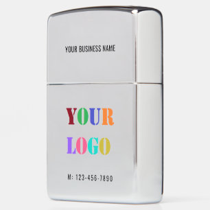 Uw bedrijf Logo Tekst Gepersonaliseerde Zippo aans