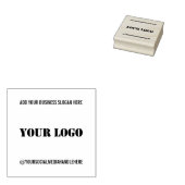 Uw bedrijf Logo Tekst Info Bedrijf Rubber Stempel (Gestempeld)