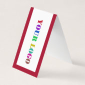Uw bedrijf Logo Visitekaartje aangepaste kleuren (Voorkant)