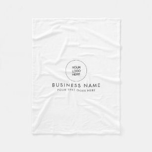 Uw bedrijf Logo Voeg tekst  Sjabloon Fleece Deken