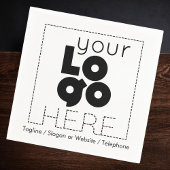 Uw bedrijf logo + wegwerp papier partij servetten