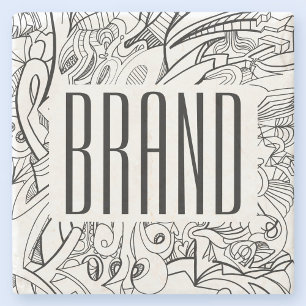 Uw Bedrijf of Merk & Origineel Kunstwerk Stenen Onderzetter