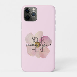 Uw bedrijf op roze verticaal iPhone 11 pro hoesje
