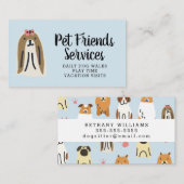 Uw bedrijf | Pet Services Visitekaartje (Voorkant / Achterkant)