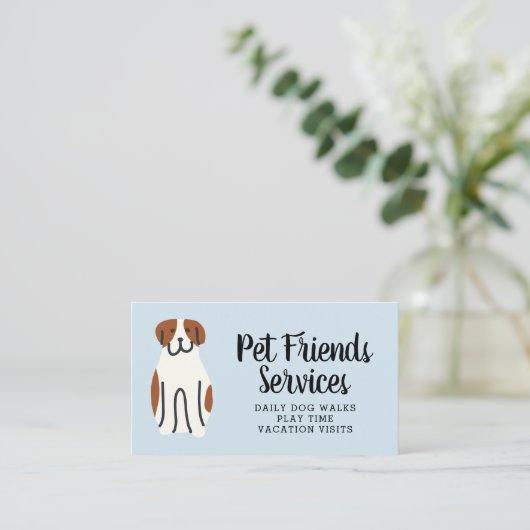 Uw bedrijf | Pet Services Visitekaartje (Staand voorkant)