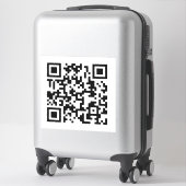 Uw bedrijf QR Code Sticker (Koffer)