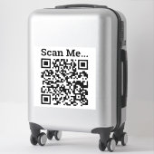 Uw bedrijf QR Code Sticker (Koffer)