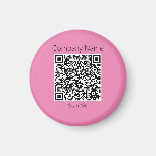 Uw bedrijf QR code voor de Roze Magnet van de Webs Magneet